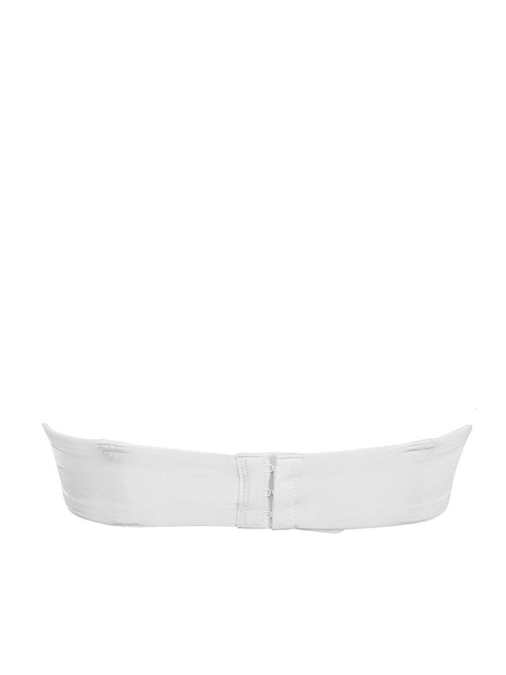 Biustonosz 2550 bandeau – bezszwowy, z fiszbinami i silikonem Sielei biały