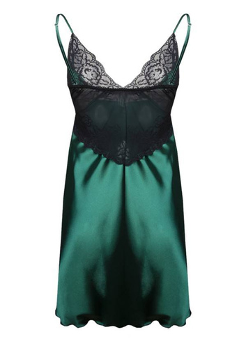 Satynowa halka Sophia wąskie ramiączko - zielony 