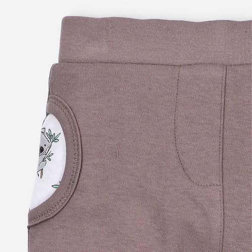 Spodnie niemowlęce z bawełny organicznej Sweets Koala Nini czekoladowy 