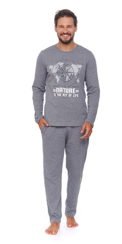 PMB.4517 Piżama Męska Doctor Nap - dark grey