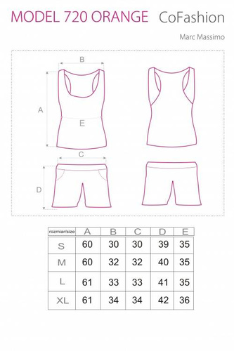 Piżama damska MODEL 720 CoFashion Marc Massimo - niebieski