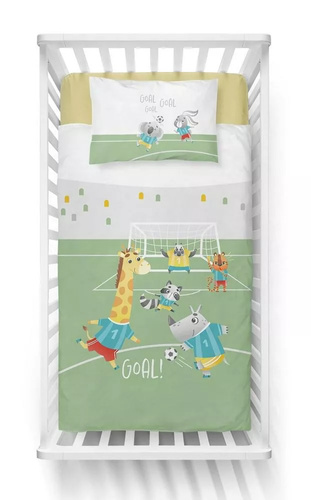 Pościel bawełniana 4789 A  Zwierzęta piłka Detexpol  