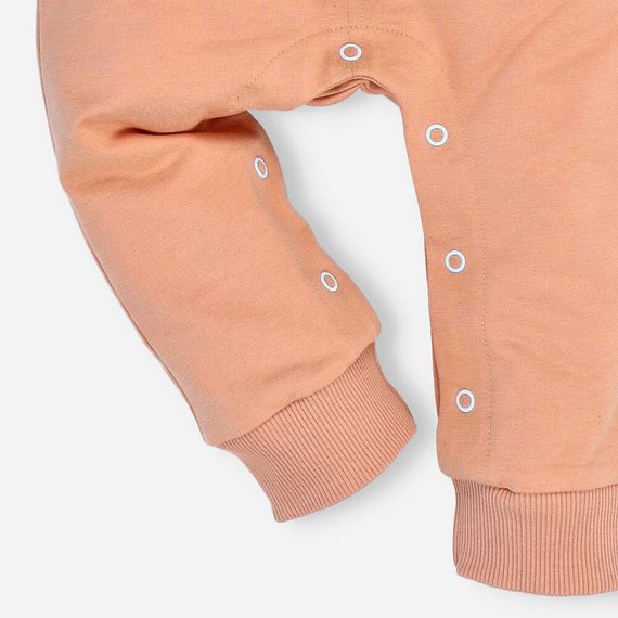 Spodnie ogrodniczki z bawełny organicznej Morskie Zwierzątka Nini pomarańczowy