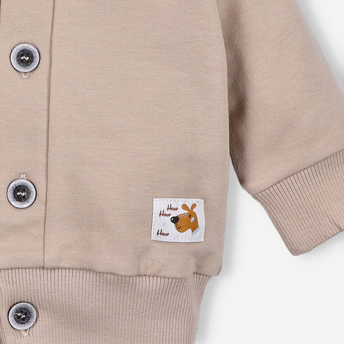 Bluza dresowa z bawełny organicznej Psiaki Nini beżowy