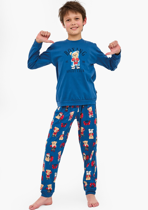 Chłopięca piżama Cornette 593/178 966/178 Boxer | Bawełna, nadruk, wygoda na każdą noc