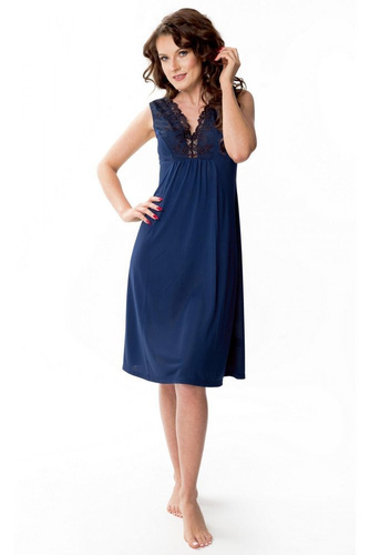 Koszula nocna damska Mewa 6350 Atena granatowy