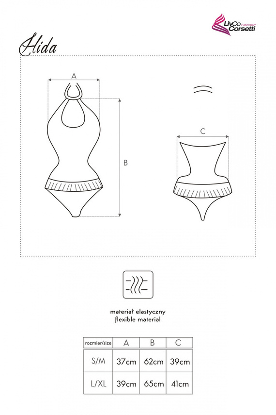 Body damskie Hida LC 8090 LivCo Corsetti Fashion