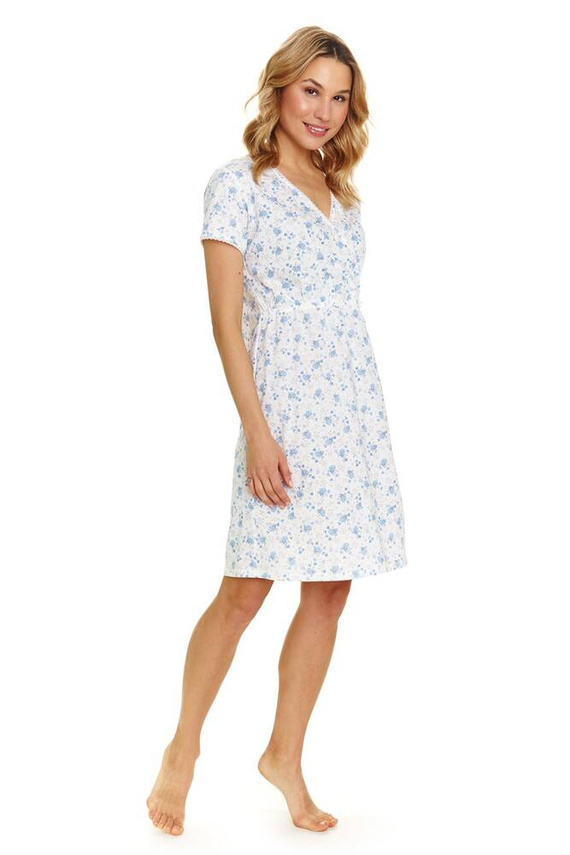 Koszula ciążowa i do karmienia 9394 Doctor Nap - blue flowers