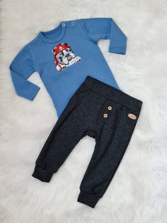 Body z długim rękawem Pirat Bambarillo niebieski