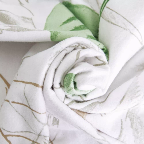 Pościel flanelowa liście 31505/2 Darymex beżowy 