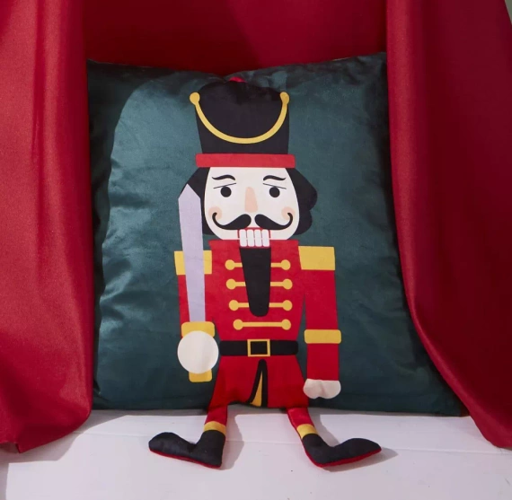 Poszewka świąteczna Nut Crakrer dziadek do orzechów Eurofirany zielony