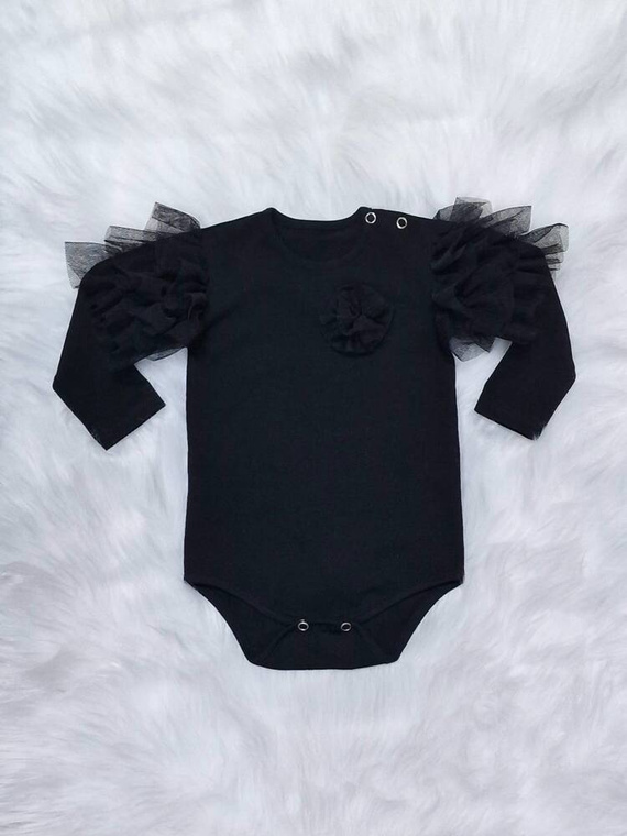 Body z długim rękawem Carmen Bambarillo czarny   