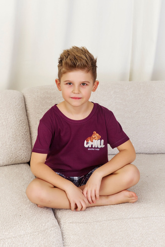 PDU.7202 Piżama dziecięca Unisex Doctor Nap - burgundy