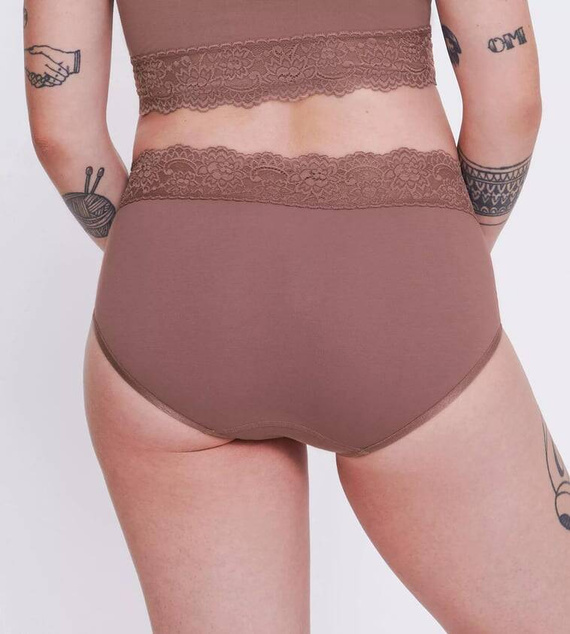 Figi Damskie Romance Midi Sloggi Go - Cacao
