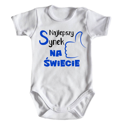 "Najlepszy SYNEK na świecie" body krótki rękaw Moocha biały 