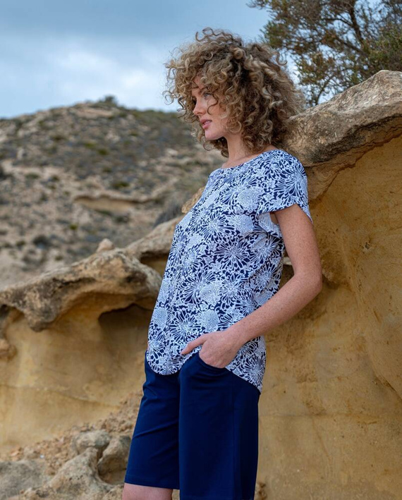 Piżama damska 241 Cana - granatowy