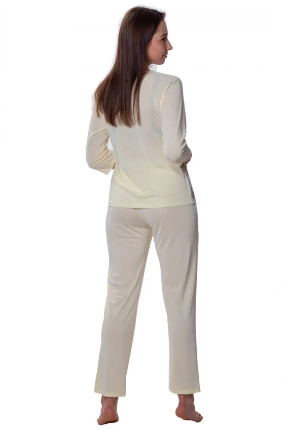 Piżama damska 86613 Botanica Mewa kremowy