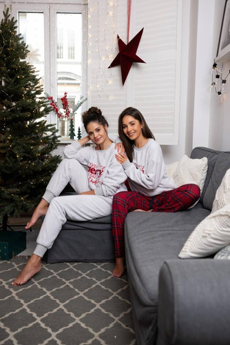 Piżama damska Gween Sensis Flanela - szary