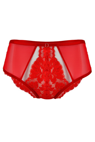 Mediolano Jasmin 19152 – figi pełne z czerwonej koronki, komfort i elegancja