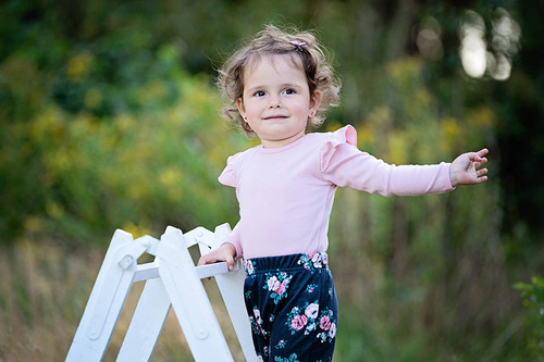 Body z długim rękawem "Rose Bonica" Makoma pudrowy róż