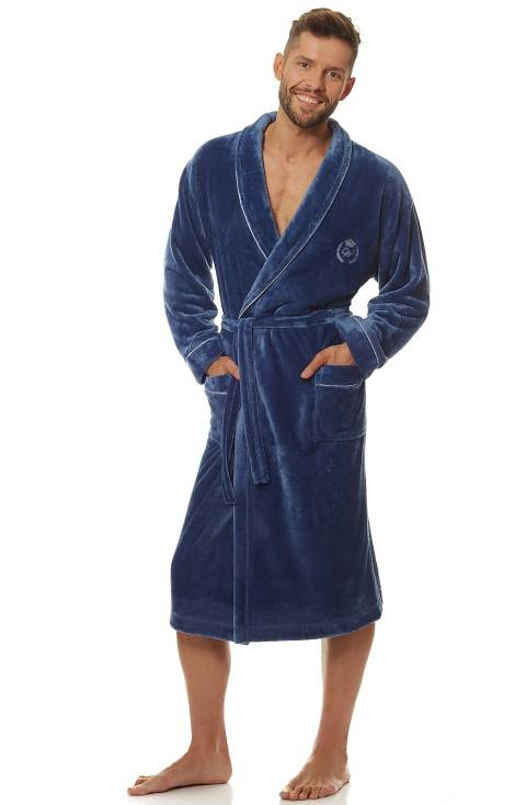 Szlafrok Męski 2111 Luca L&L- navy