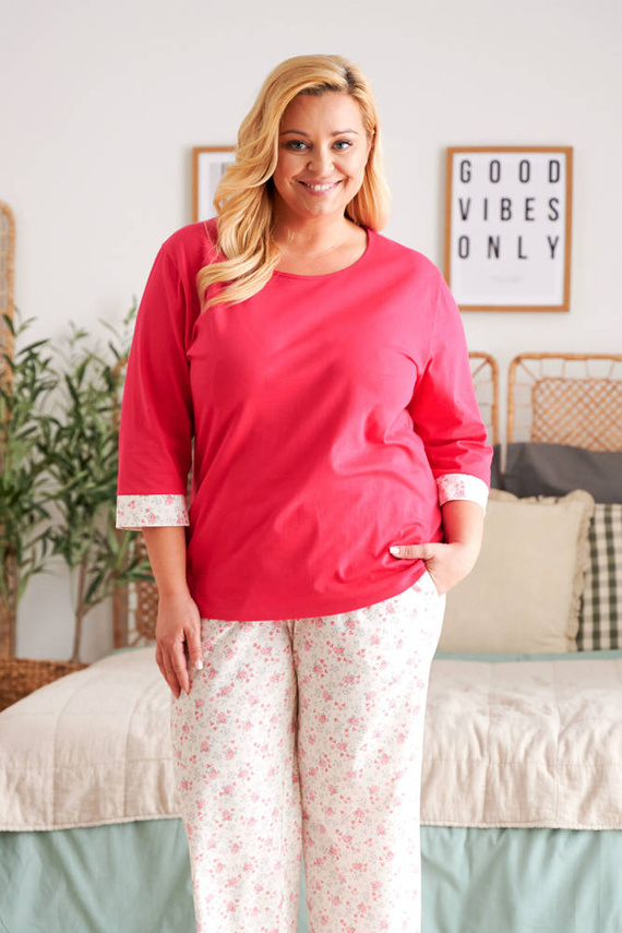 Piżama Damska Plus Size 5279 Doctor Nap - viva magenta