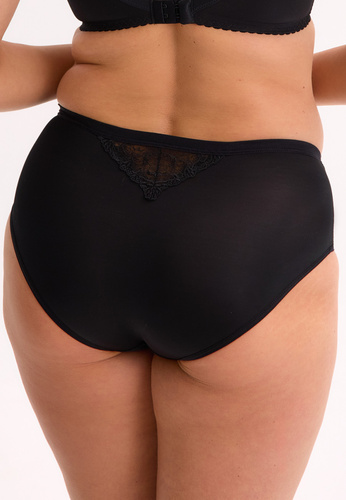 Gaia Kiara GFP 051 figi – czarne, pełne, haftowany przód, tiul i miękka mikrofibra