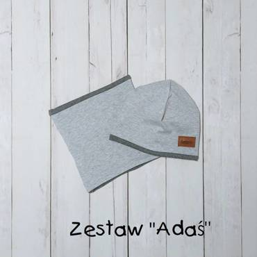 Czapka + komin Adaś Bambarillo melanż