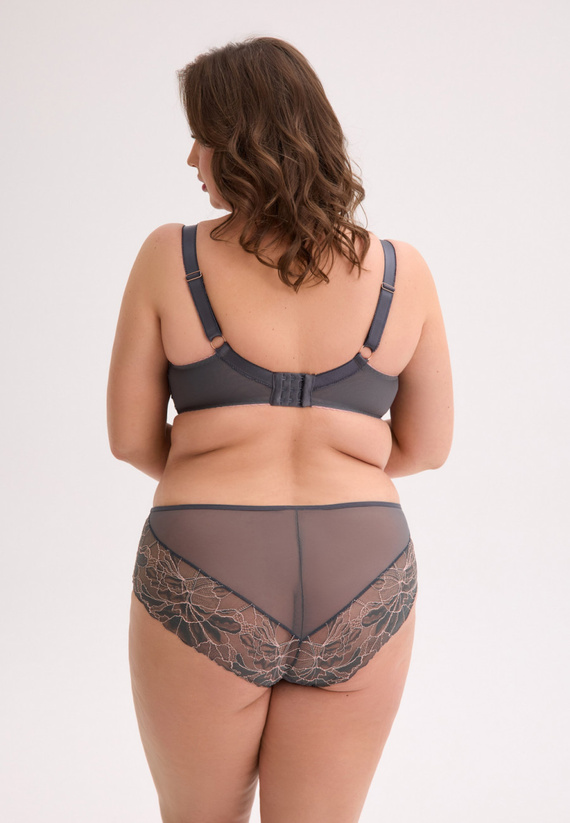 Gaia Priya BS 1318 biustonosz półusztywniany maxi – grafitowo-różowy, kobiecy i wygodny