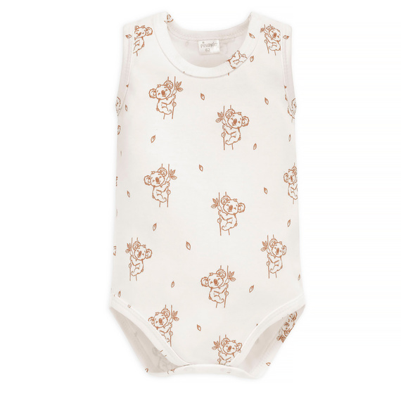 Body niemowlęce na ramiączkach Lovely Day Pinokio - ecru koala