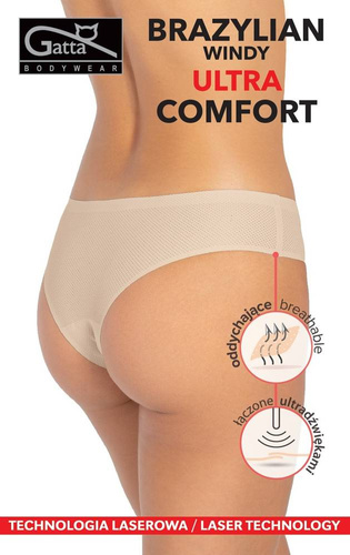 Figi Damskie Brazyliany 41670 Windy ultra comfort Gatta- czarny