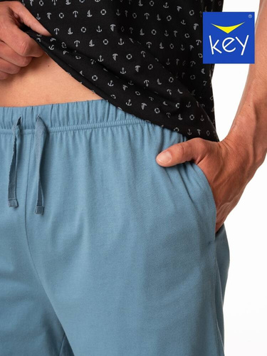  Piżama Męska MNS 901  Key czarny