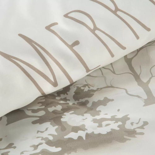 Melody Eurofirany Pościel świąteczna z mikrowłókna – czerwony zdobiona nadrukiem świątecznym