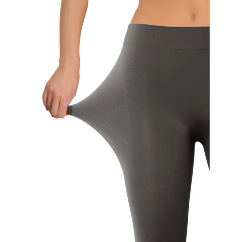 Legginsy Long bezszwowe kryjące długie Sesto Senso grafitowy