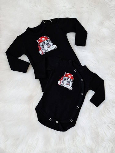 Body z długim rękawem Pirat Bambarillo czarny 