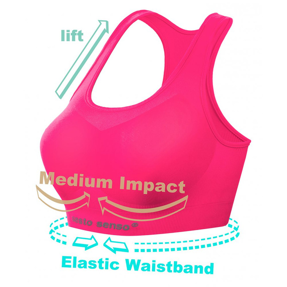 Biustonosz sportowy top CL14 Sesto Senzo różowy