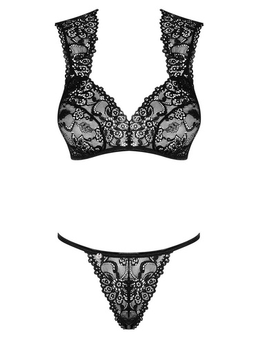 Komplet 2-częściowy Elisetta set Obsessive czarny 