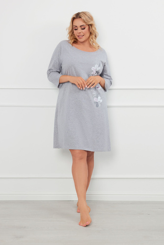 Koszula nocna z rękawem 3/4 Ibena Italian Fashion - melanż