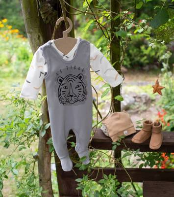 Śpiochy niemowlęce Le Tigre Pinokio - szary