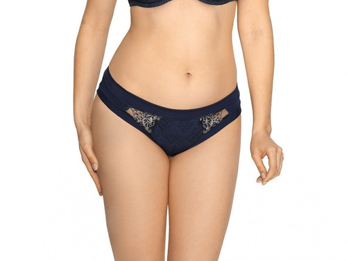 Figi Brazyliany Damskie GFP 985 Susanna  Gaia granatowy kwiaty