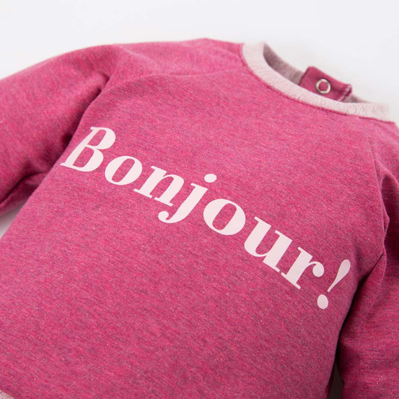 Bluza dresowa Hello World Eevi - bordowy melanż