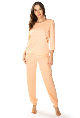 Dres damski 86665 Izabell Mewa morelowy