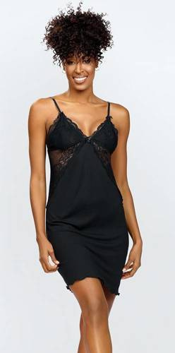 Halka nocna Zuwena DKaren - czarny