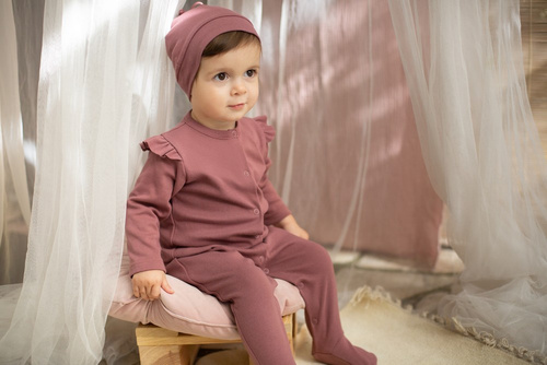 Pajac niemowlęcy Tres Bien Pinokio - róż ciemny 