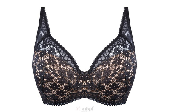 Biustonosz usztywniany Nadina full cup Unikat czarny