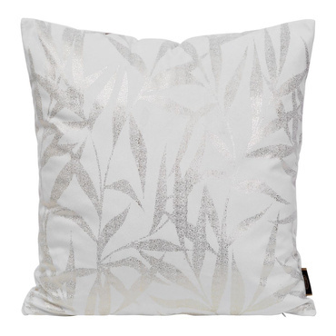 Poszewka dekoracyjna welwetowa Blink 22 liście Eurofirany biały