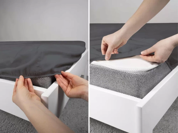 Prześcieradło z mikrofibry Poly Detexpol grafitowy