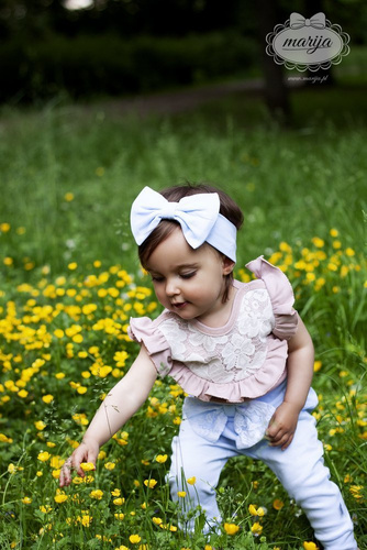 Julietta Opaska z kokardką 2116K Marija - błękitny