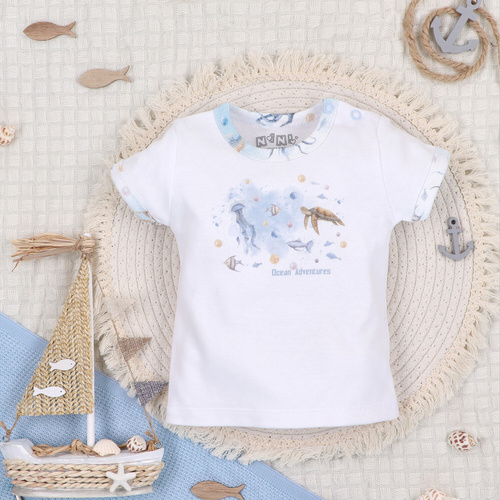 Nini T-shirt Sea Of Joy – organiczna bawełna, koszulka dla chłopca