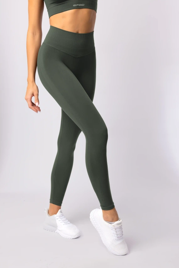 SPAIO Flex Innergy 2.0 khaki– legginsy damskie seamless do aktywności